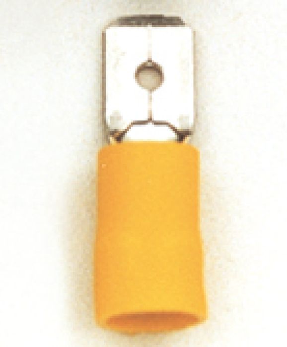 Flachstecker 6.3 mm² x 6.0 mm gelb