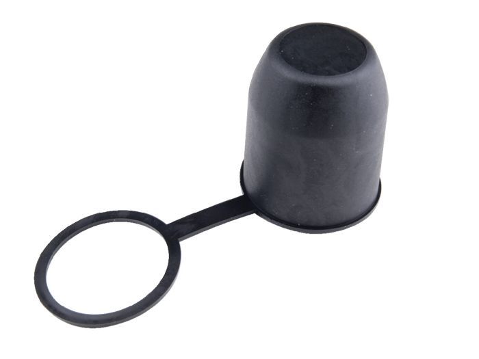 Bünte Kugelschutzkappe mit Halteschlaufe PVC, schwarz