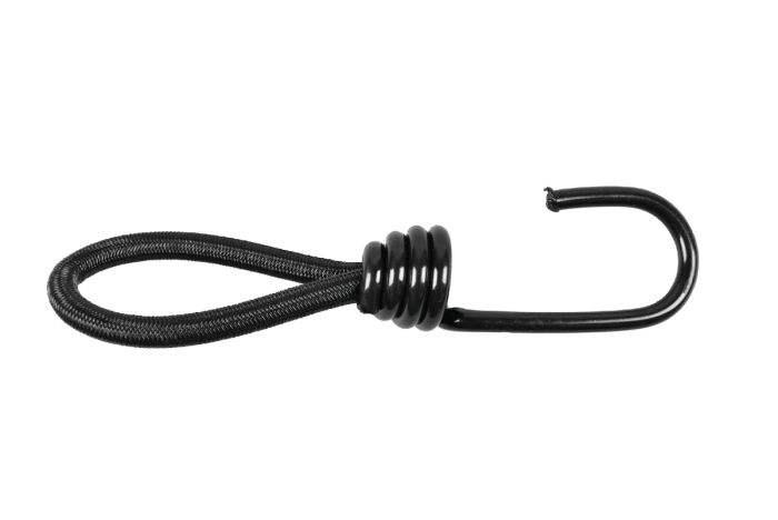 Bünte Expanderschlinge 13cm 6mmØ  mit Spiralhaken, schwarz