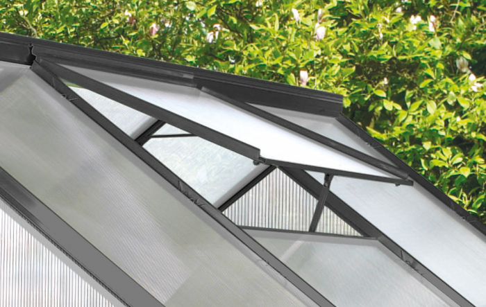 Vitavia Alu-Dachfenster für Calypso, ohne Glas, dunkelgrau