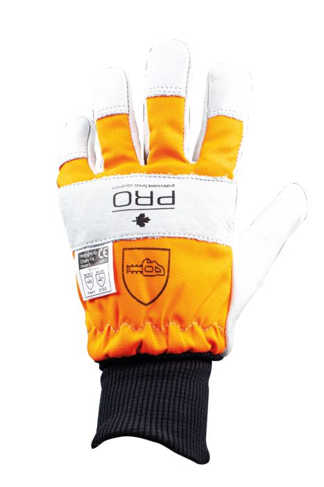 PRO Schnittschutz-Handschuh linker Handschuh, orange, Größe XXL