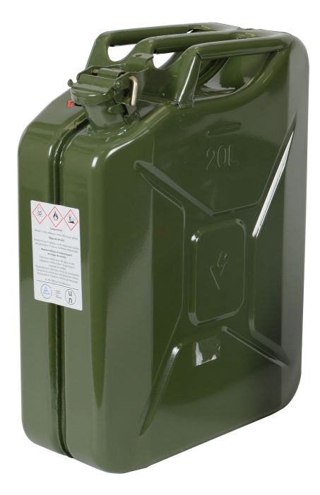 Profi Kraftstoff Kanister, Metall, 20 Liter, olivgrün, Benzin / Diesel