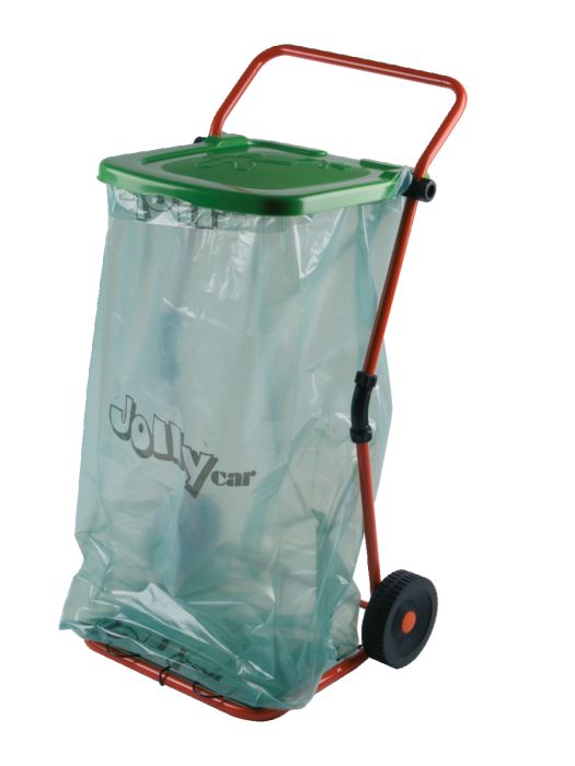 Müll-Sackkarre Jolly Car mit Deckel für 120l Müllsäcke