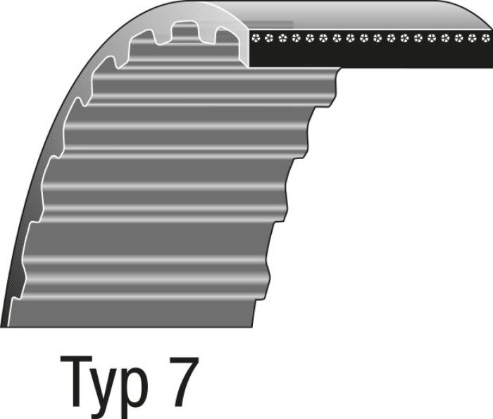 Keilriemen Typ 7 - 856-8M-12 für Aufsitzmäher Rasentraktor