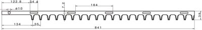 Heckenscherenmesser 841 mm passend für KAAZ TM310, TM3100 K