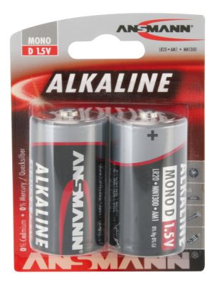 ANSMANN Alkaline Batterie Mono D / LR20 2er Blister