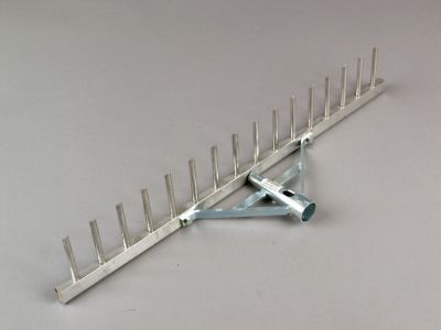 Hofra Aluminium-Rechen 16 Zinken 75 mm für Planierarbeiten