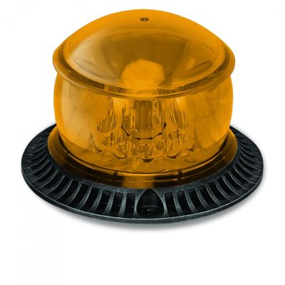 LED-Warn-Blitzer, orange, rund, 10-110V DC