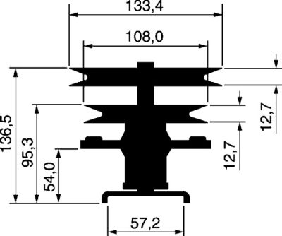 Messerspindel 133,50 mm