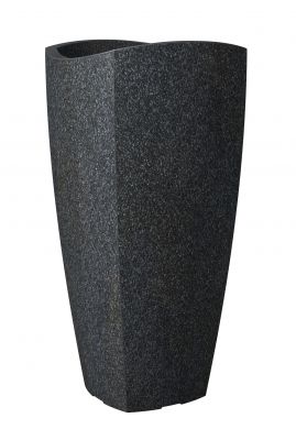 Scheurich Cubo High Pflanzgefäß Schwarz-Granit Ø 80 x 80 cm, 21l