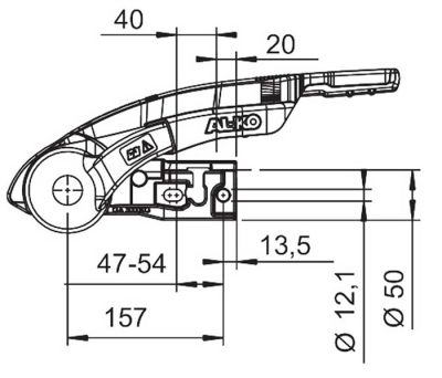 AL-KO Spurstabilisierungskupplung AKS 3004, Ø 35-50 mm SET