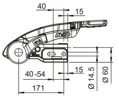 AL-KO Spurstabilisierungskupplung AKS 3504, Ø 60 mm, M14