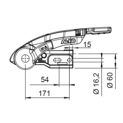 AL-KO Spurstabilisierungskupplung AKS 3504, Ø 60 mm, M16
