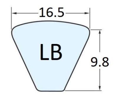 MITSUBOSHI Keilriemen LB - 16,5 mm