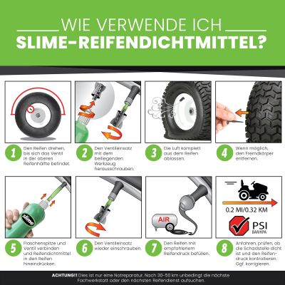 Slime Reifendichtmittel SDS 473 ml für schlauchlosen Reifen